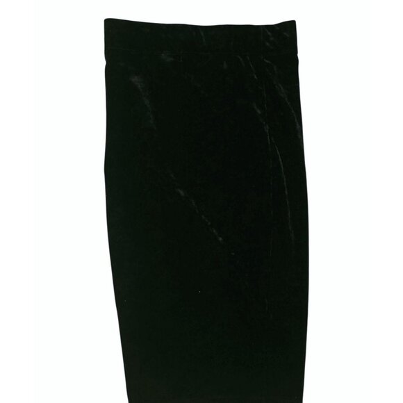 Velvet Black Midi Pencil Skirt - Picture 4 of 5